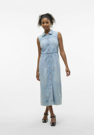 VMNENYA MIDI - Farmerruha - medium blue denim