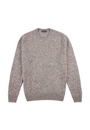 Strickpullover - dark brown beige mouliné