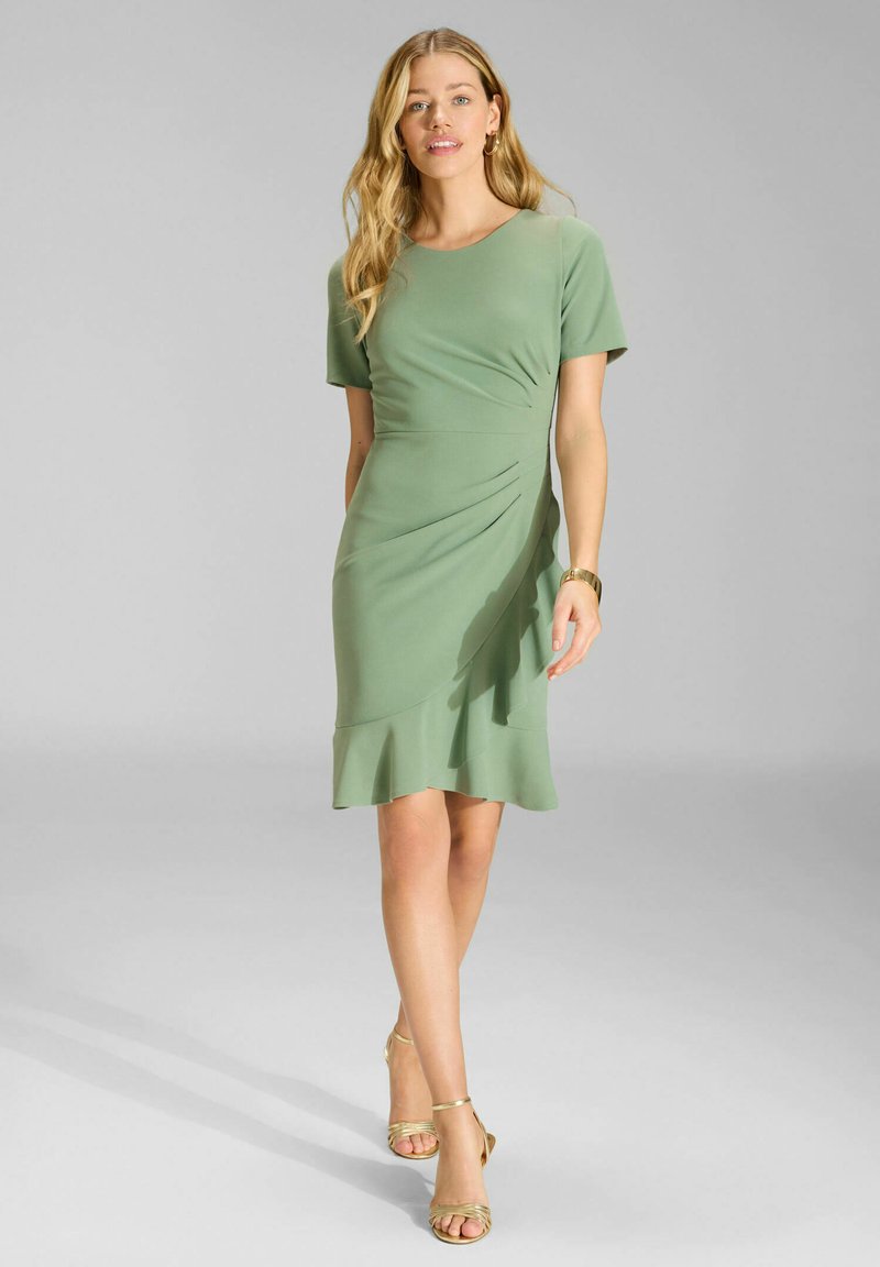 Faszinierend Festliches Kleid Grn Knielang Bild