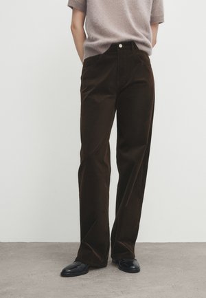 Stoffhose - dark brown