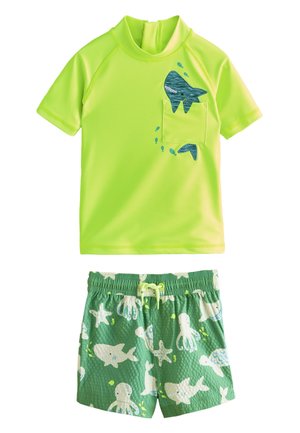 Next REGULAR FIT - SET - Lühikesed püksid - yellow green shark
