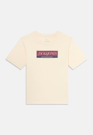 JORINWOOD BLOCK BRAND TEE - Tričko s potlačou - antique white