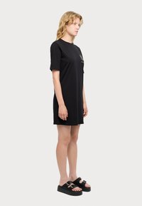 Armani Exchange VESTITO - Jersey dress - black/gold