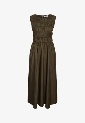 Noisy May, GESMOKTES KLEID NMFJOLA MIDI - Denní šaty - chocolate brown