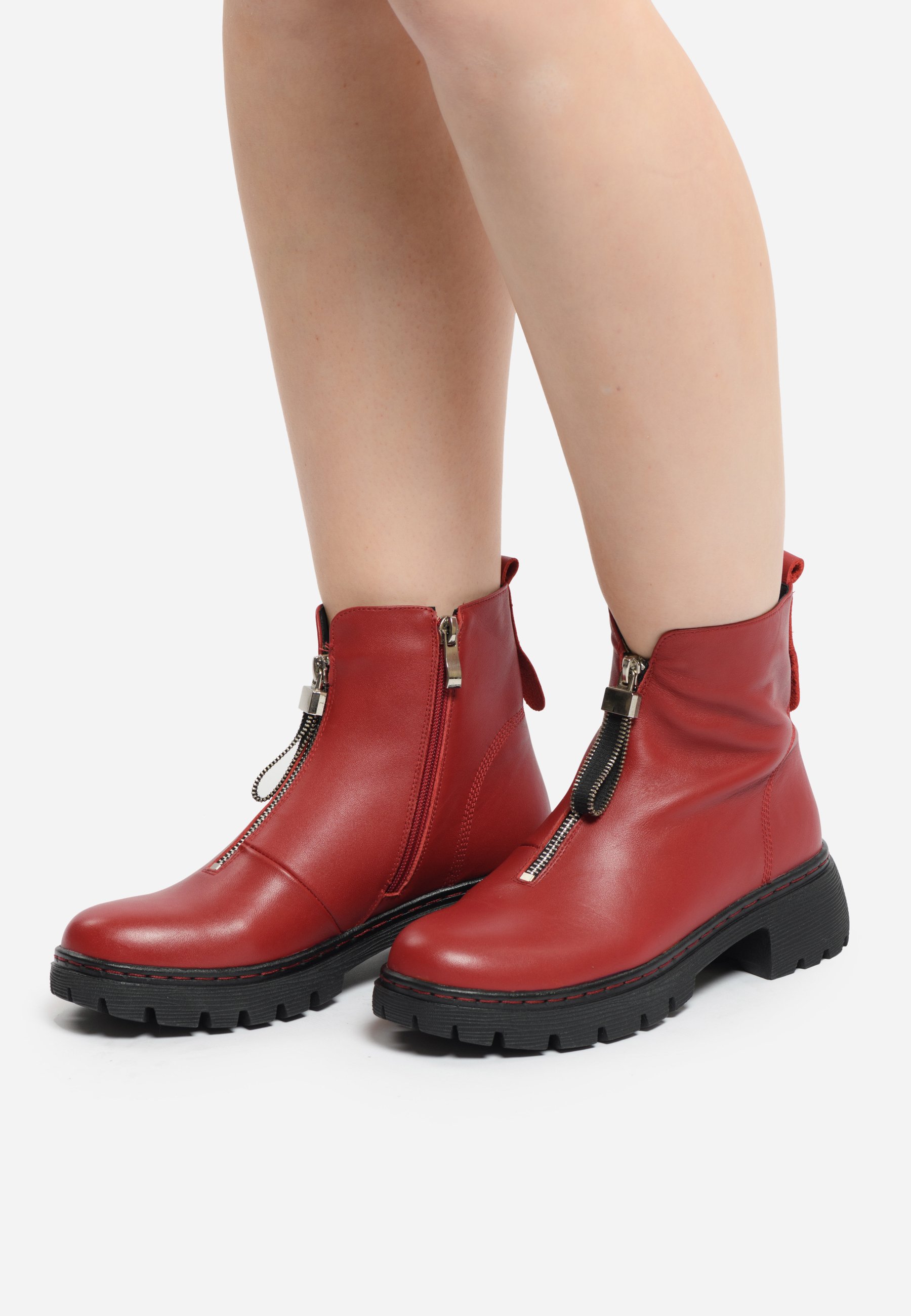 Cesare Gaspari Enkellaarsjes met plateauzool - red/rood - Zalando.be