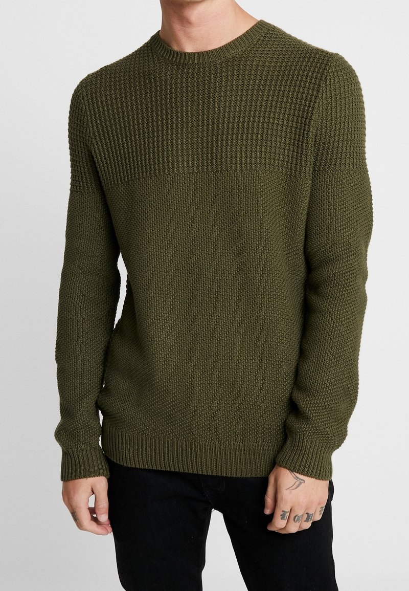 YOURTURN Stickad tröja - olive