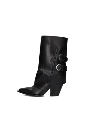 Cowboy/biker ankle boot - nature nero nk op