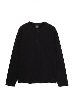 WITH BUTTONS - Hosszú ujjú felső - black