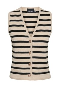 PCNISA VEST - Vest - cloud dancer/black