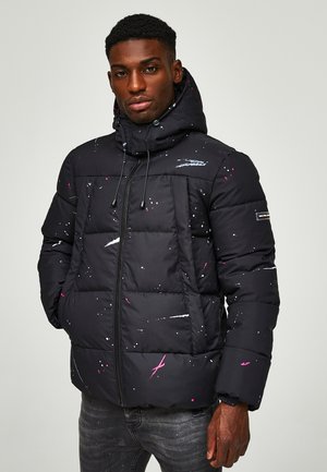 TARINO PUFFER JACKET - Veste d'hiver - jet black/pink