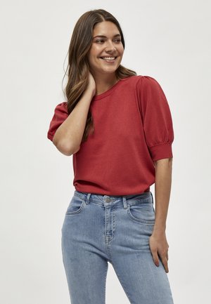 LIVA - T-shirt print - berry red