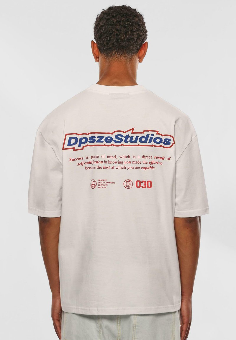 Dropsize HEAVY PEACE OF MIND  - T-shirt imprimé - white