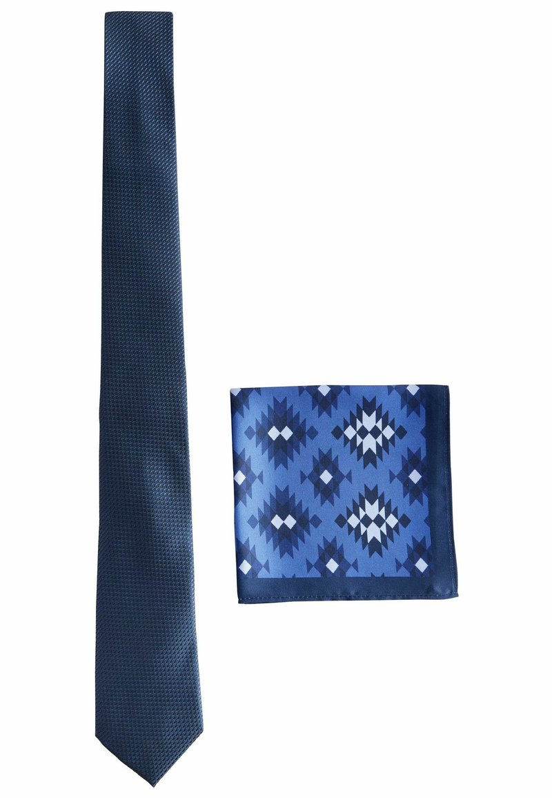 Next SAGE WITH FLORAL SET - Nosinaitė į švarko kišenę - navyblue navajo