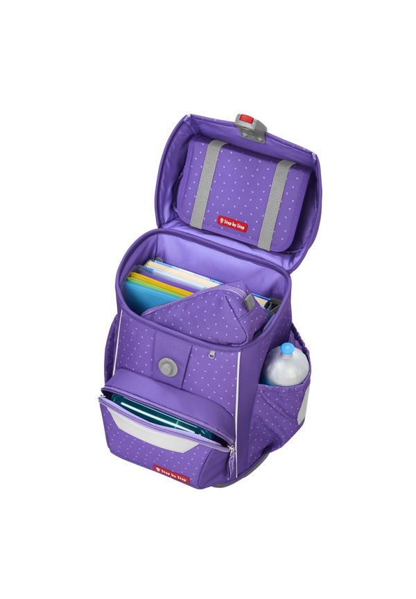 SET 4 – Schulranzen Set – purple konfetti