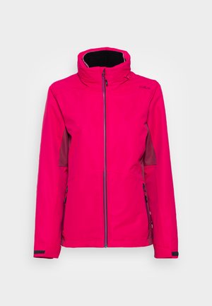 WOMAN JACKET ZIP HOOD DETACHBLE INNEN JACKET 2-in-1 - Softshellová bunda - pink