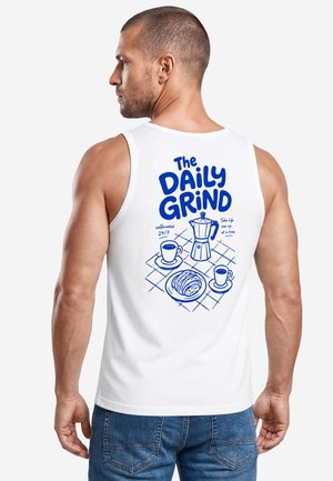 Neverless, TANKTOP HERREN MIT GRAFIK-PRINT - ESPRESSO DESIGN THE DAILY - Top - weiß