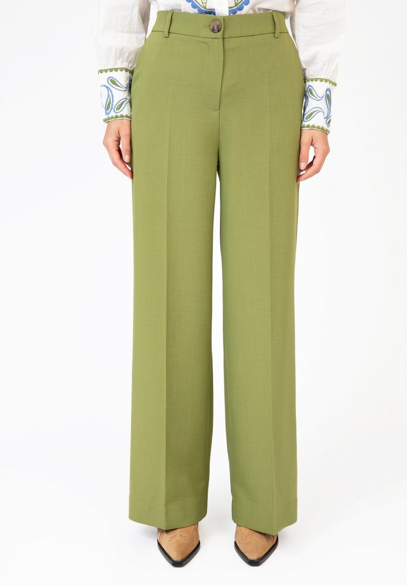 AN'GE TAILORED STRAIGHT - Pantalon classique - kiwi