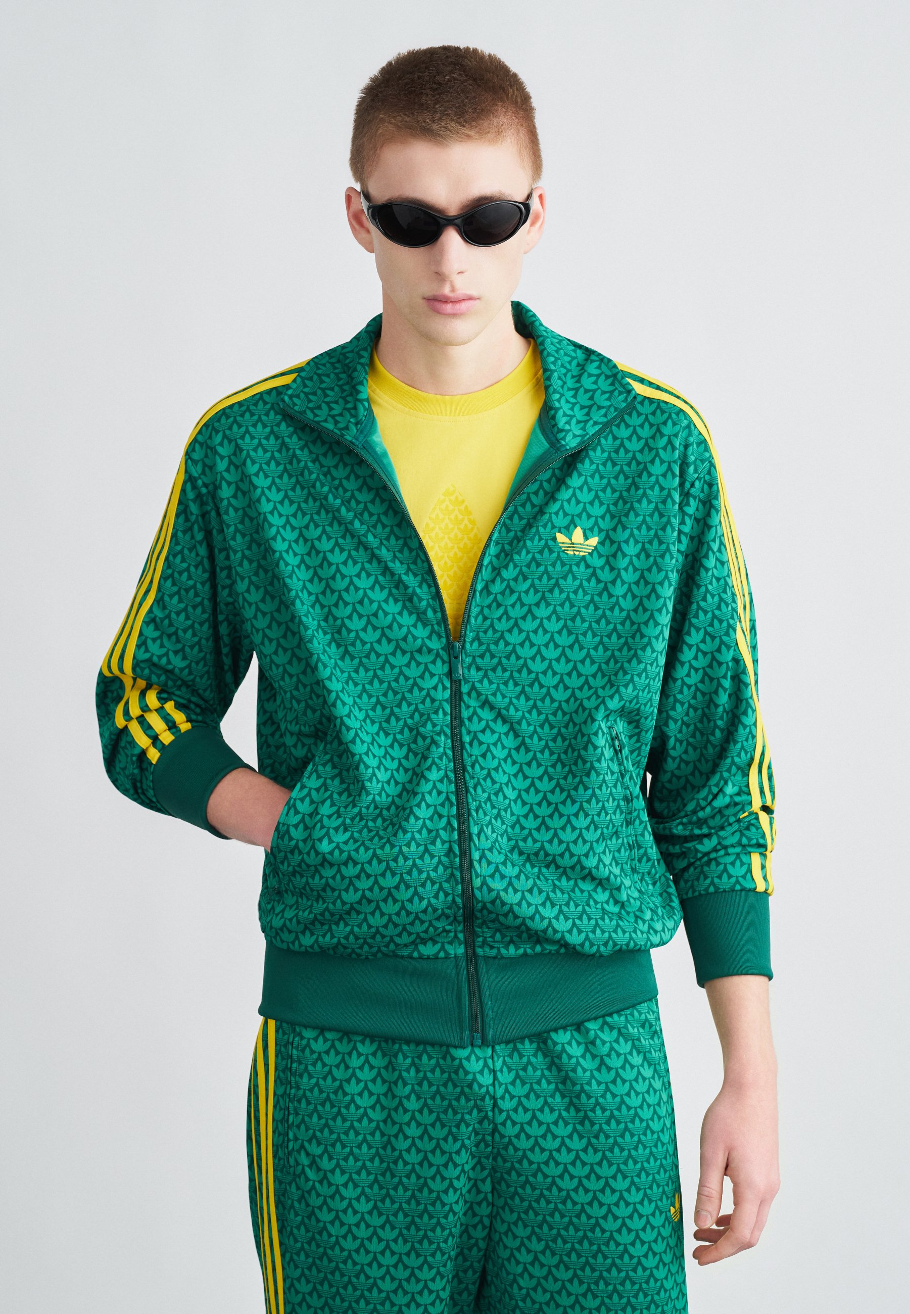 adidas Originals FIREBIRD MONOGRAM - Bluză de molton cu fermoar