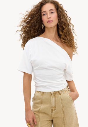 LOAVIES, BE FREE - T-shirt imprimé - white solid