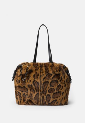 DKNY HALLE TOTE - Pirkinių krepšys - brown/black