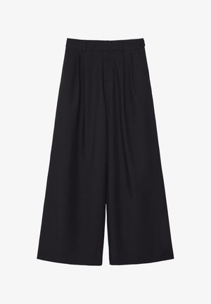 Stradivarius, WIDE-LEG SMART TROUSERS WITH BUTTONS - Pantalon classique - black