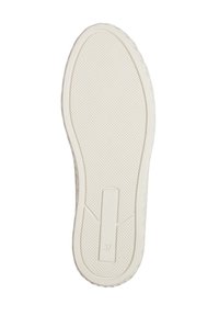 Suola di scarpa in gomma bianca con superficie texture, caratterizzata da un'incavatura rettangolare centrale e la taglia "37" in rilievo per identificazione.