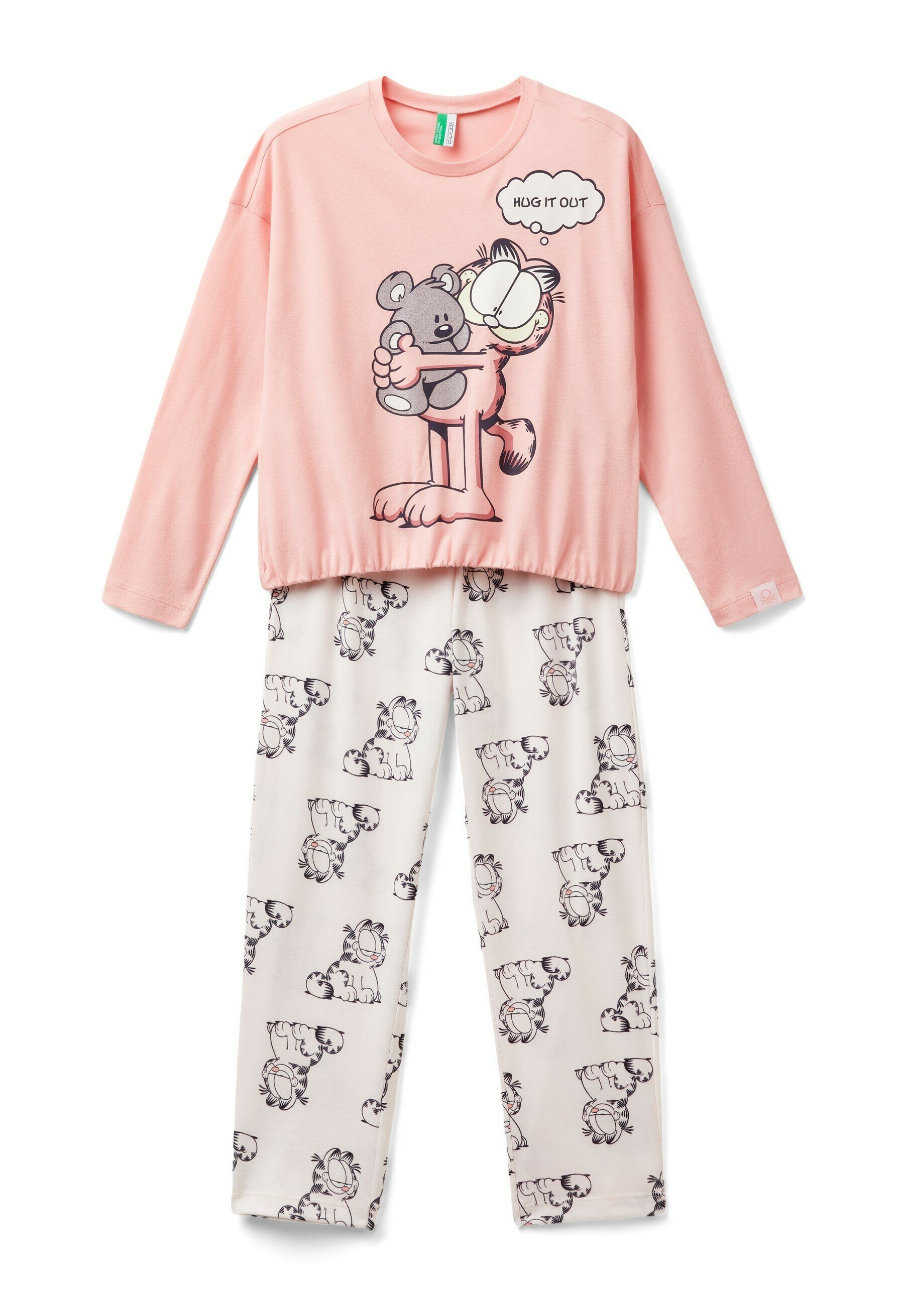 Pigiama United Colors Of Benetton Per Bambine - T-shirt E Shorts In Cotone Viscosa Con Stampa Glitter - Foto 2