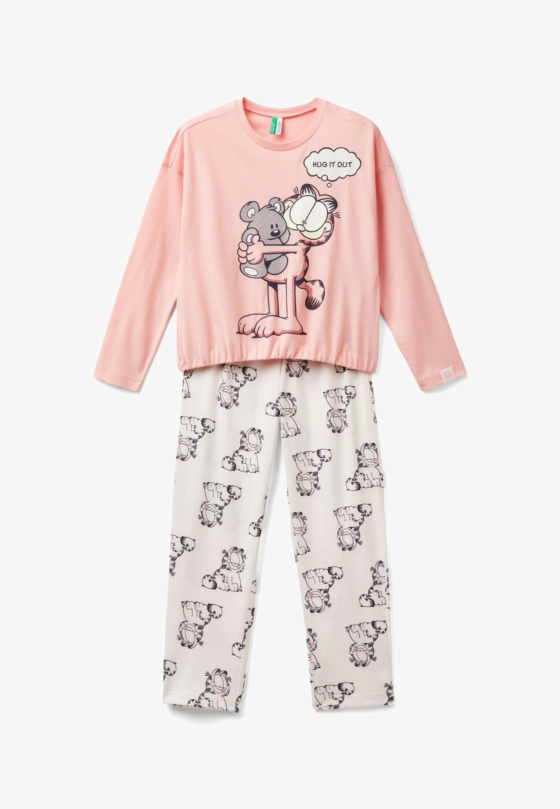 Pigiama United Colors Of Benetton Per Bambine - T-shirt E Shorts In Cotone Viscosa Con Stampa Glitter - Foto 2