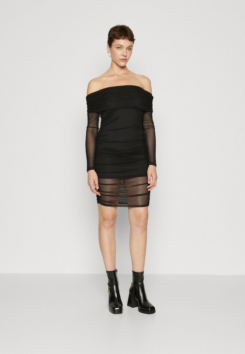 Vero Moda VMLIA OFF SHOULDER DRESS - Cocktail φόρεμα / Φόρεμα για πάρτι - black