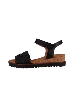 Sandalen met sleehak - schwarz