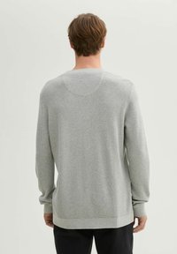 TOM TAILOR STRUKTURIERTER RUNDHALS - Pullover - bright stone grey melange