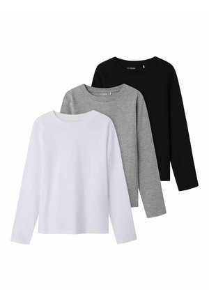 3ER PACK - Top s dlhým rukávom - black