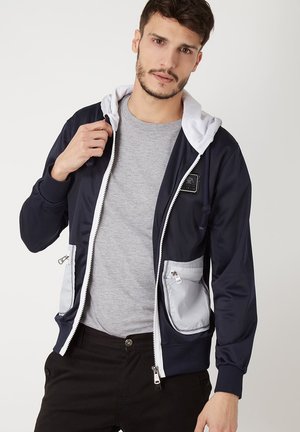 COMBINADA CON CAPUCHA - Sudadera con cremallera - azul