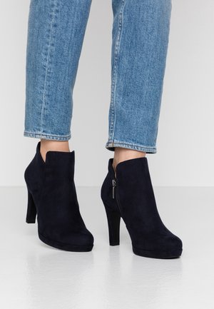 Kotníková obuv na vysokém podpatku - dark blue
