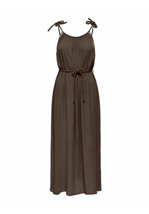 JDY, KLEID JDYLIVA LANGES KLEID - Robe longue - chocolate brown