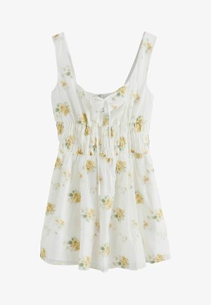 Next, REGULAR FIT - TABITHA SIMMONS X SQAURE NECK FLORAL MINI DRESS . - Freizeitkleid - ecru white floral