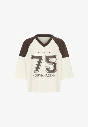 Kaffe, KAPHILINE T-SHIRT - T-shirt print - turtledove coffee bean