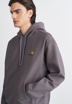 HOODED AMERICAN SCRIPT  - Felpa con cappuccio - porphyry