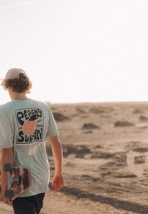 Surf Inc. PEACHY SURFIN  ORBIT MINT - T-shirt z nadrukiem