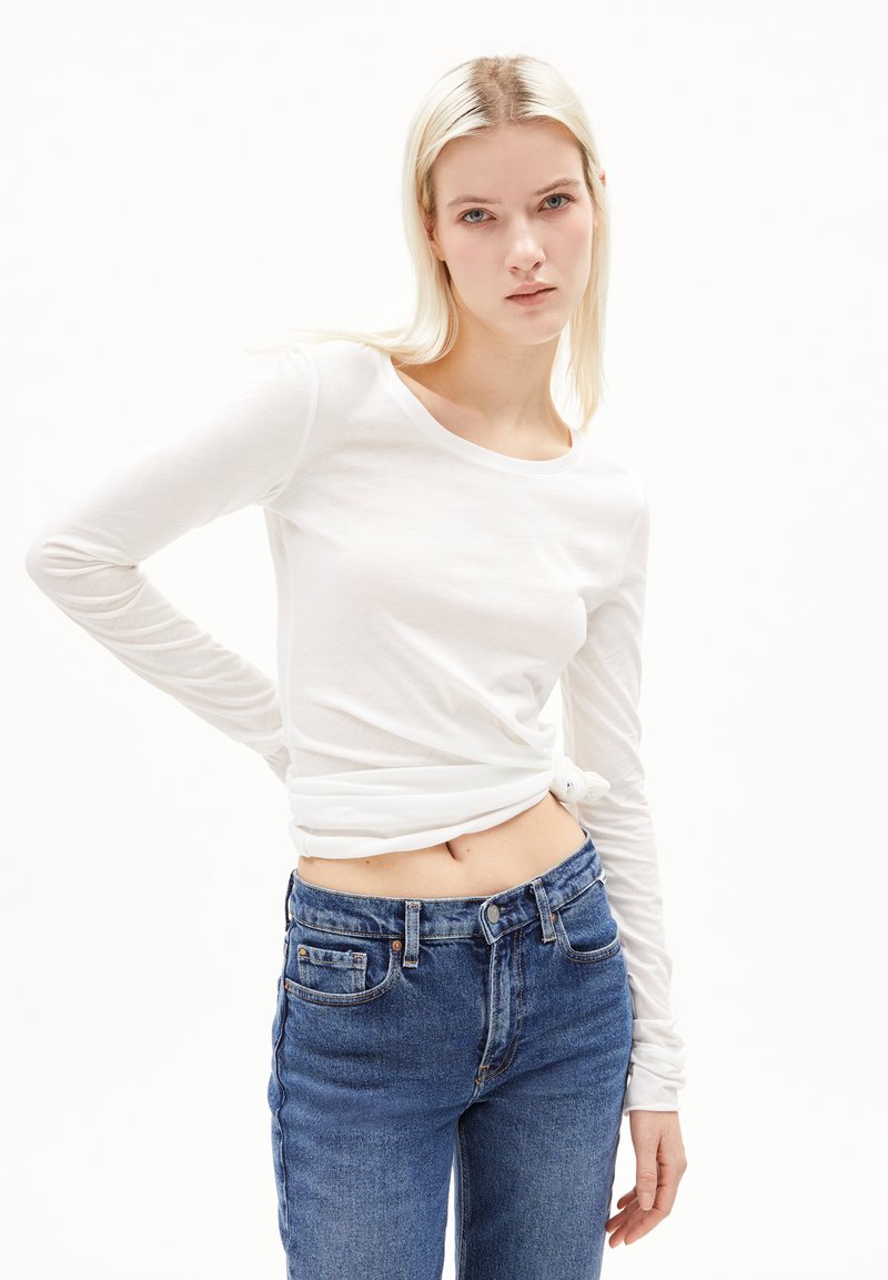 ARMEDANGELS EINIAARA SOFT - Langarmshirt - off white