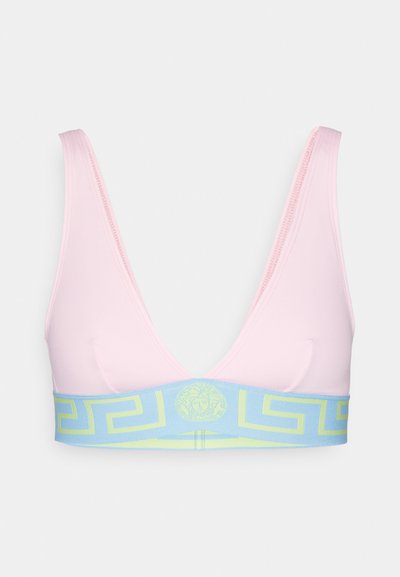Versace TRIANGLE LYCRA VITA RECYCLED - Bikini augšdaļa - pastel pink/pastel blue/mint