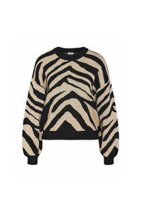 NMCHARLOTT O-NECK NOOS - Strikkegenser - black