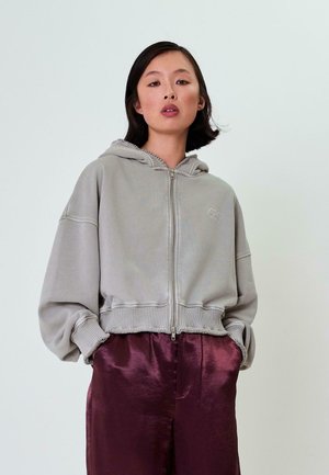 ROSINA ZIPPER  - Zip-up sweatshirt - light grey acid