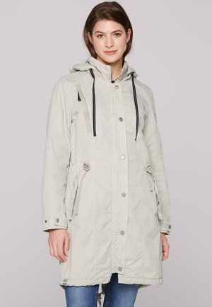 Soccx MIT KAPUZE UND RÜCKEN-ARTWORK - Parka - stone beige