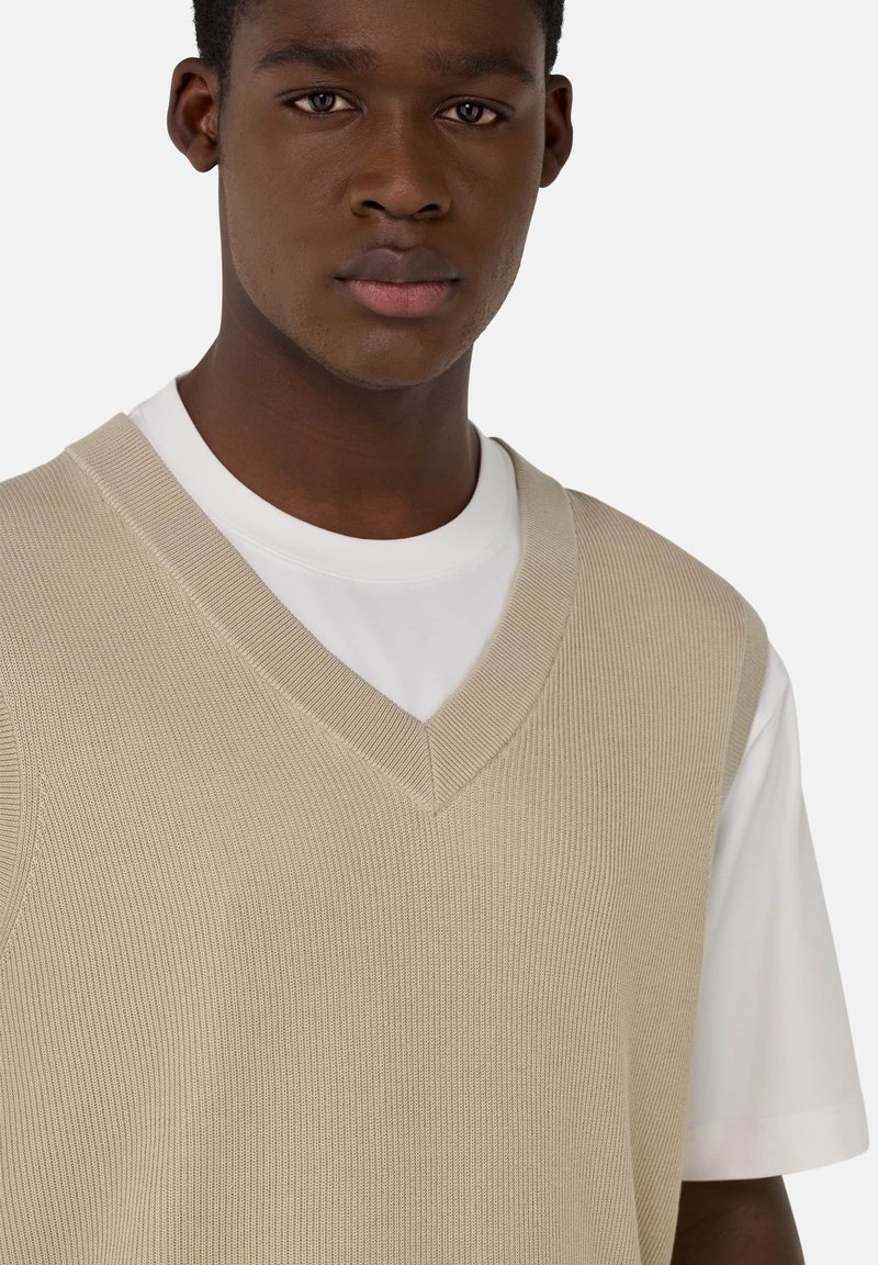 Boggi Milano V-NECK Top sand/zandkleur