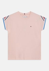 Tommy Hilfiger SHOULDER STRIPE DETAIL TEE - Triko s potiskem - whimsy pink