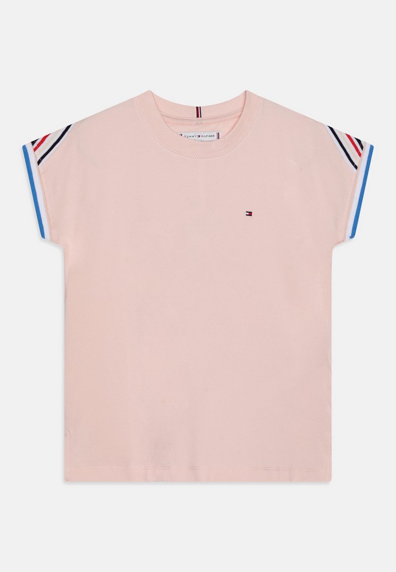 Tommy Hilfiger SHOULDER STRIPE DETAIL TEE - Triko s potiskem - whimsy pink