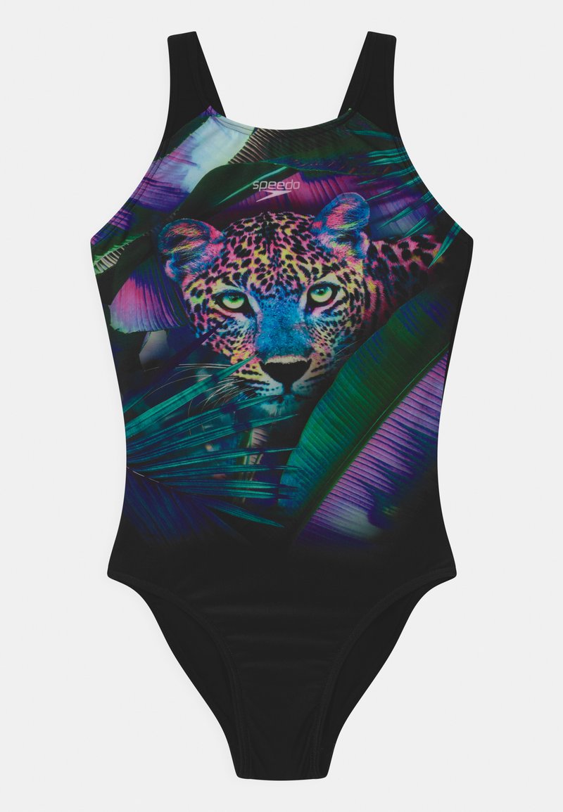 Speedo DIGITAL PLACEMENT PULSEBACK Badeanzug jaguar black/diva