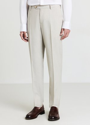Calliope DA COMPLETO TINTA UNITA - Pantaloni eleganti - beige chiaro melange