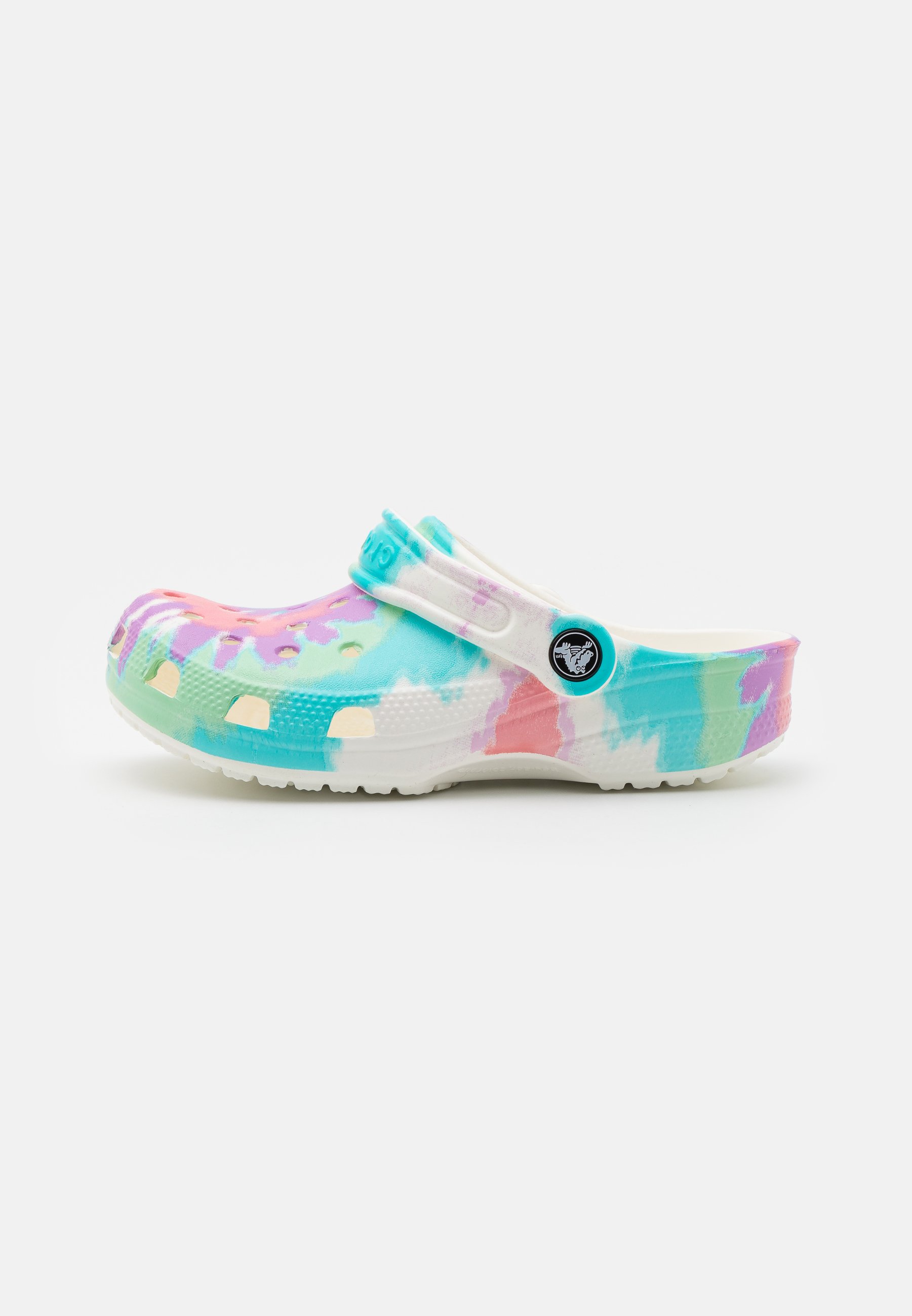 tie dye graphic crocs